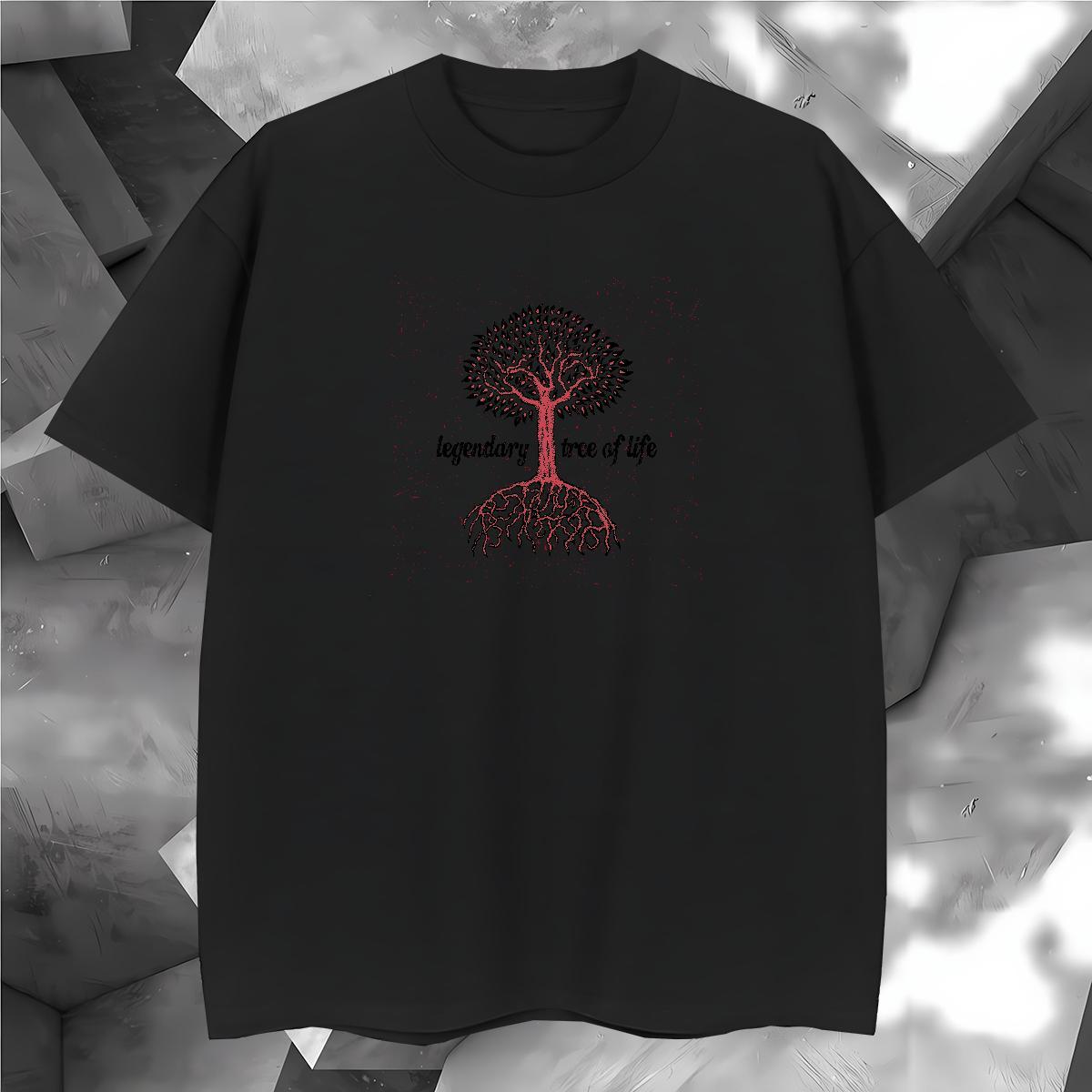 T-Shirts for Men 100% Cotton 230g tree Sport Breathable Short Sleeve DIY Logo Oversized Men Clothes T-Shirt Fashion Designer Cool Wear