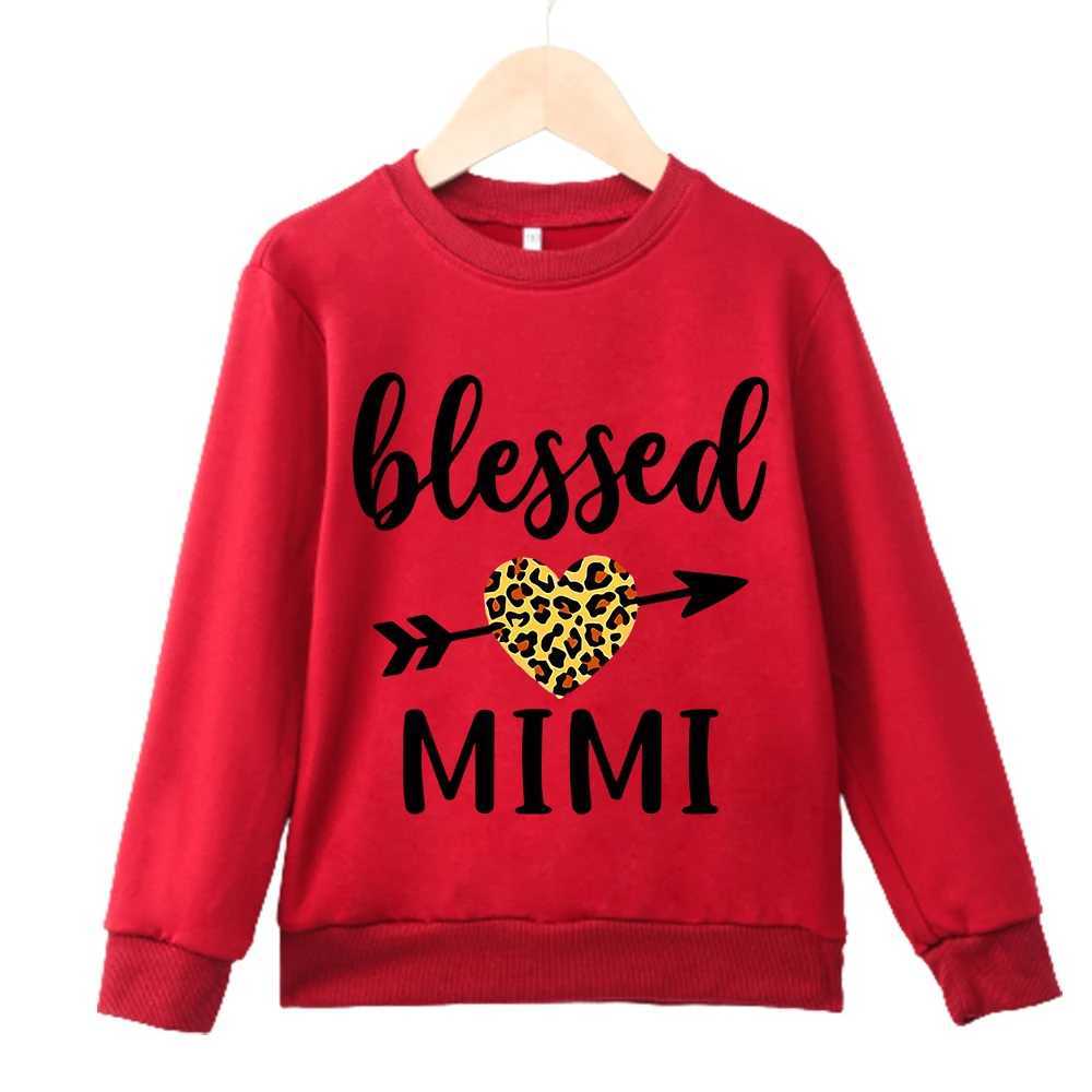 Hot Sell Baby Girls Boy Comfy Sweatshirts Popular Print Blessed Mimi Cute Kids Hoodless Sweater O Neck Top Clothes High QualityY240814