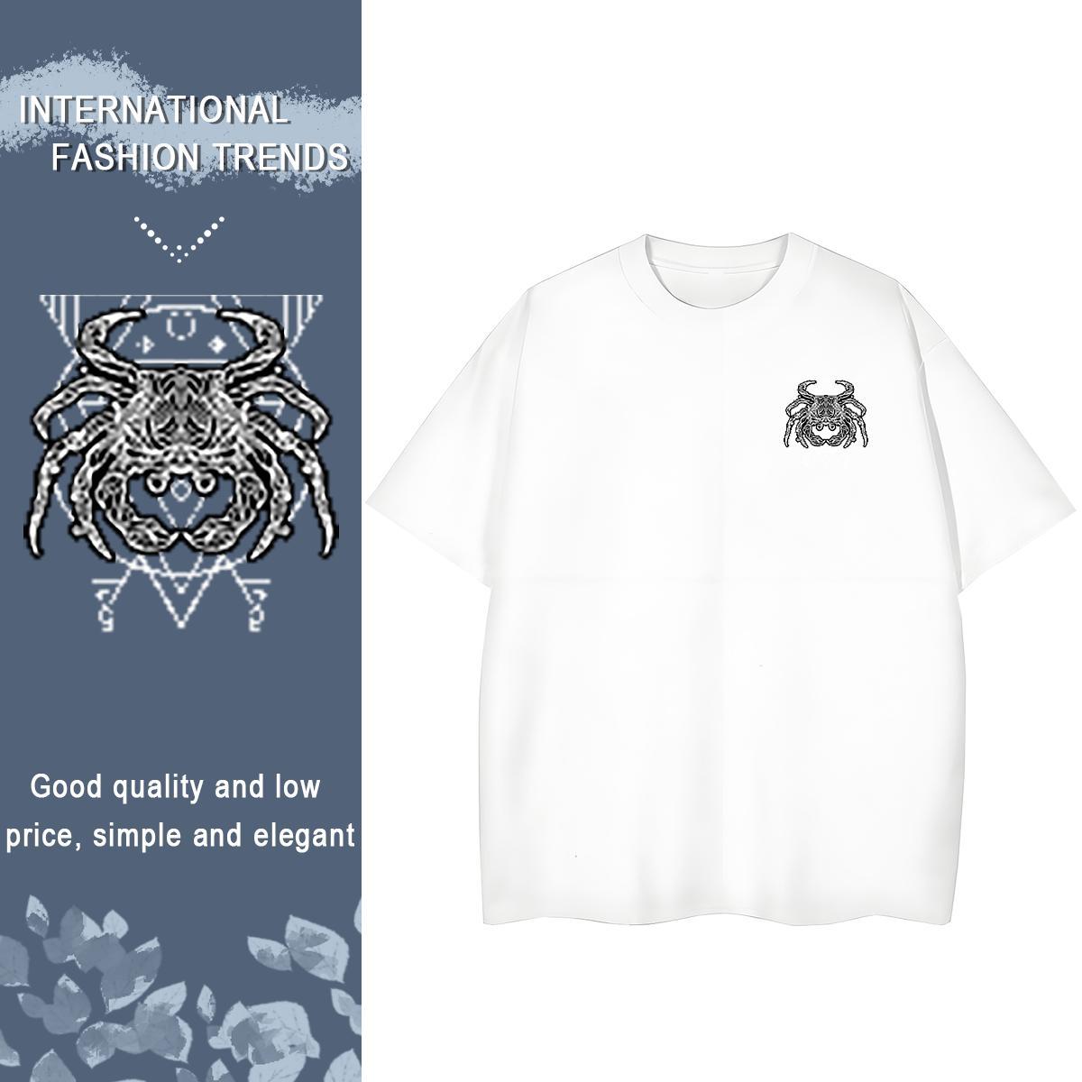 T-Shirts for Men 230g Pure Cotton painting Street wear Hip Hop O Neck Short Sleeves Cartoon Printing L-4XL Tshirt for Man Woman Stylist Designer Tops 