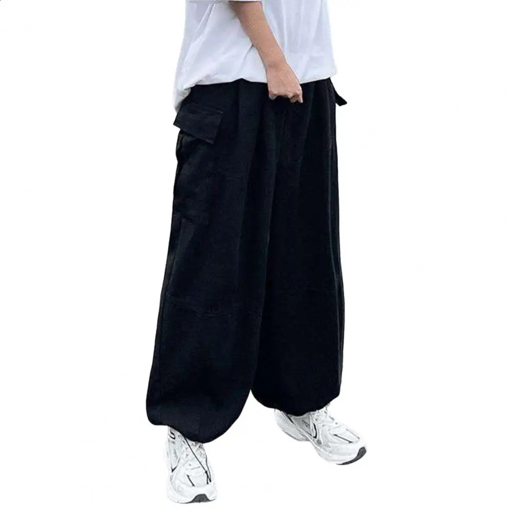 Streetwear Cargo Pants Men Oversize Loose Harajuku Big Pockets Male Pant Fashion Straight Wide Leg Hip Hop Trousers 240814