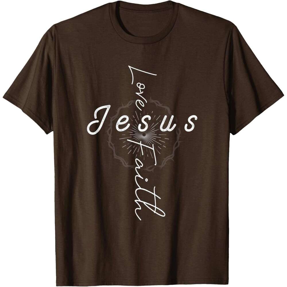 T shirt for Mens Religious Cross Of Words Love Jesus Faith For Christian T-Shirt Shirts Tshirt Graphic Tee Casual Tops Short sleeve Free shipping