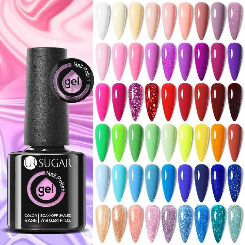 UR SUGAR 7ml Neon Red Color Gel Nail Polish Spring Summer Bright Color Soak off UV LED Nail Art Varnish Manicure DesignM240814