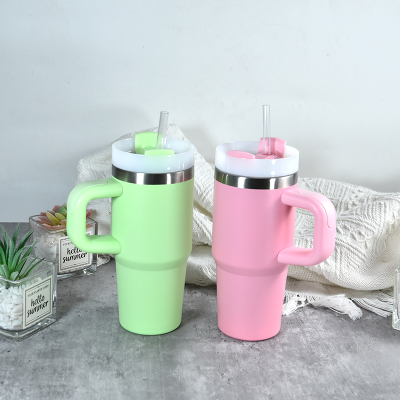 New Products!! 14oz Stainless Steel Double Wall With Handle Mini Travel Mugs W260226