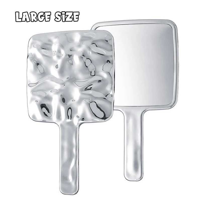 Square handheld makeup mirror liquid shape makeup mirror with handheld mirror compact mirror for spa salons used for eyelash extension W240813