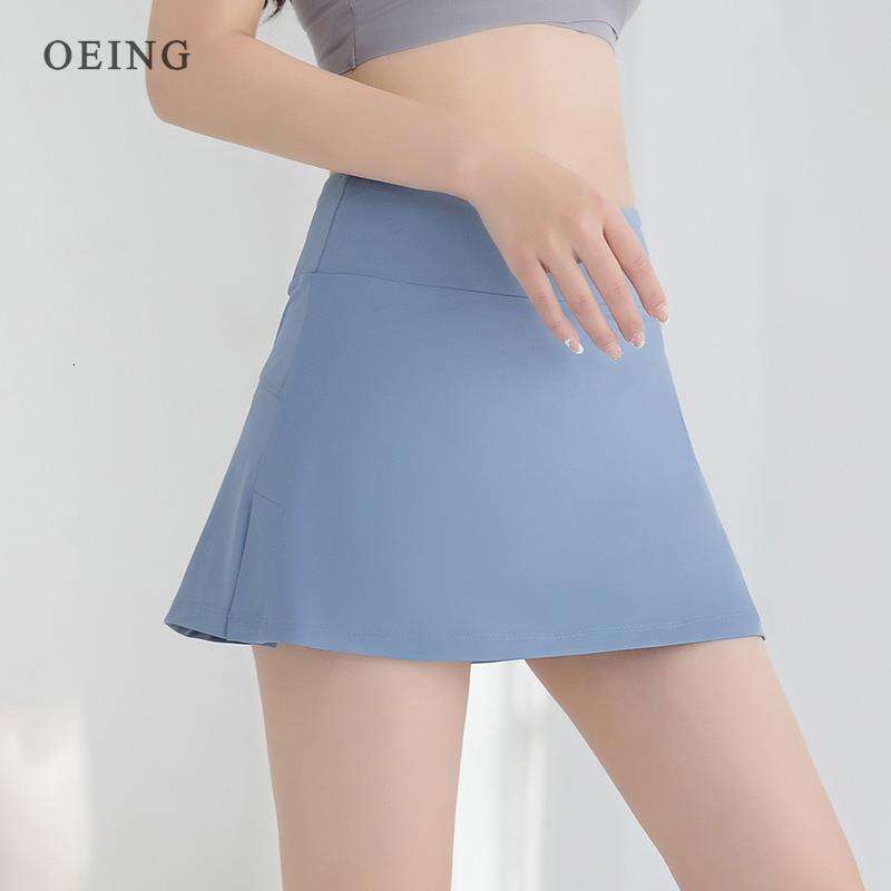 2 Women In 1 Running Sports Skirts Elastic Loose Quick Dry High Waist Golf Tennis Skorts Gym Yoga Shorts Fiess Sportswear wear