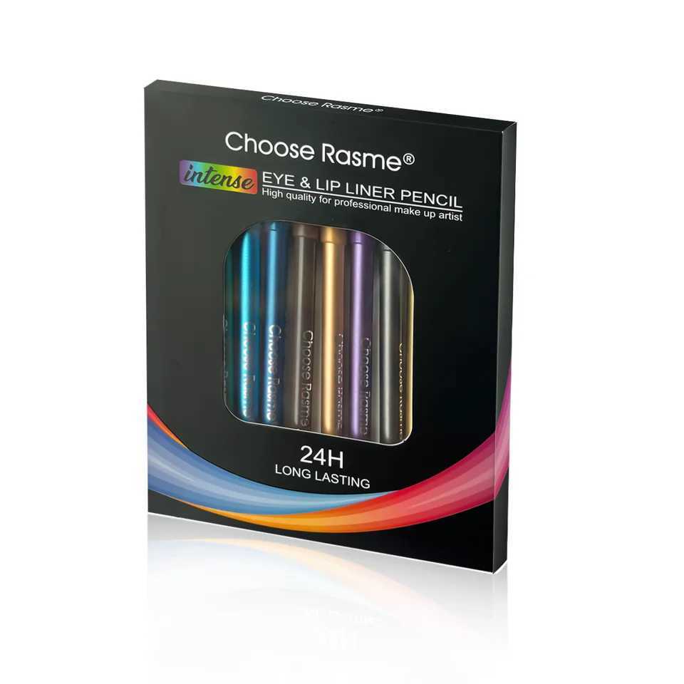 12 Colors Set Glitter Shimmer Eyeliner Stick Pack - Long-Wearing Blue Tone Eyeliner Pencil with Smooth Application - Versatile Y240813