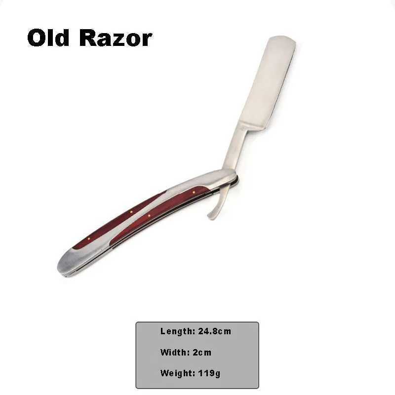 Double Color Wood Stainless Steel Old-Fashioned Shaver Manual RazorM240814