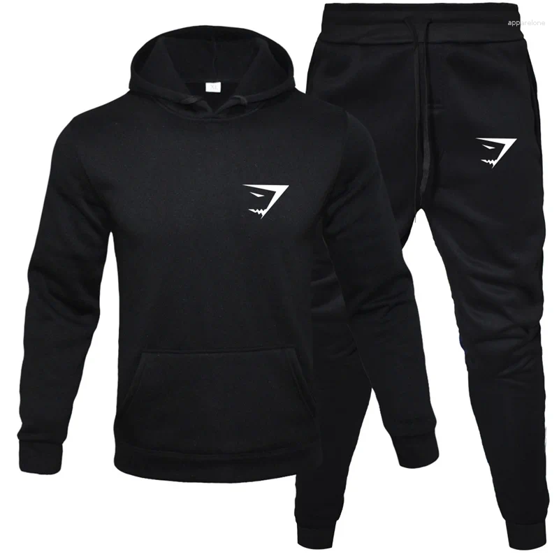 Men's Tracksuits Tracksuit Jogger Sportswear Casual Sweatershirts Sweatpants Streetwear Pullover Solid Color Fleece Hoodies Sports Suit