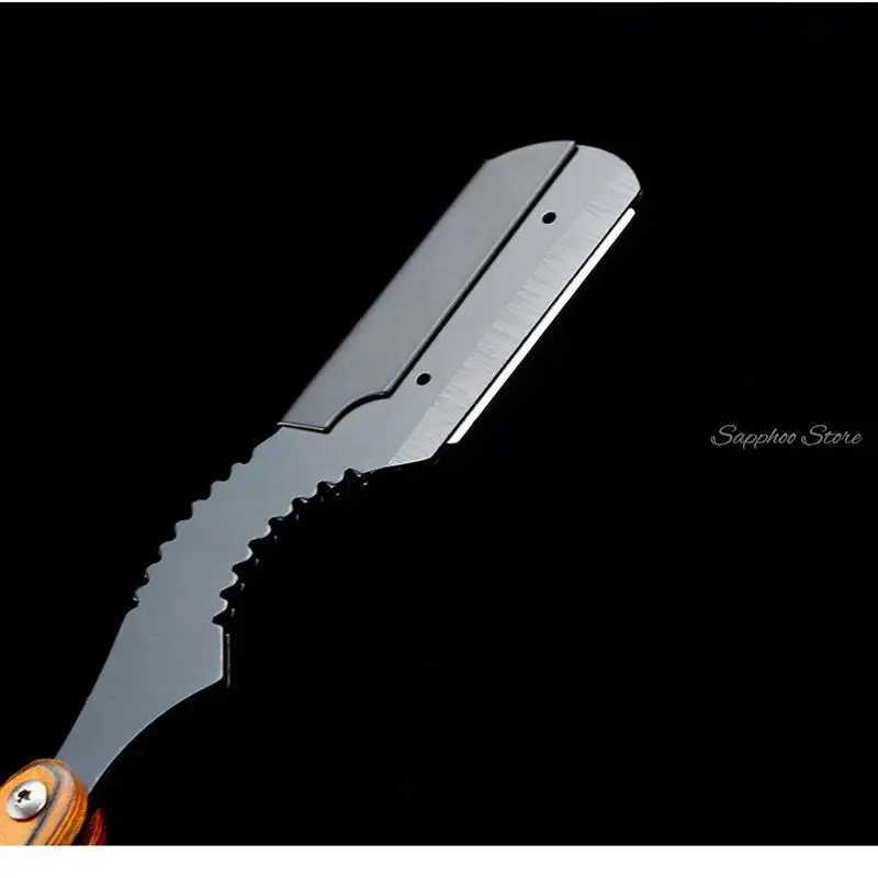 Retro Manual Folding Hairdressing Razor Mecarta Handle Haircut Shaving Beard Sweat Hair Armpit Hair Tool Folding Razor G1222M240814