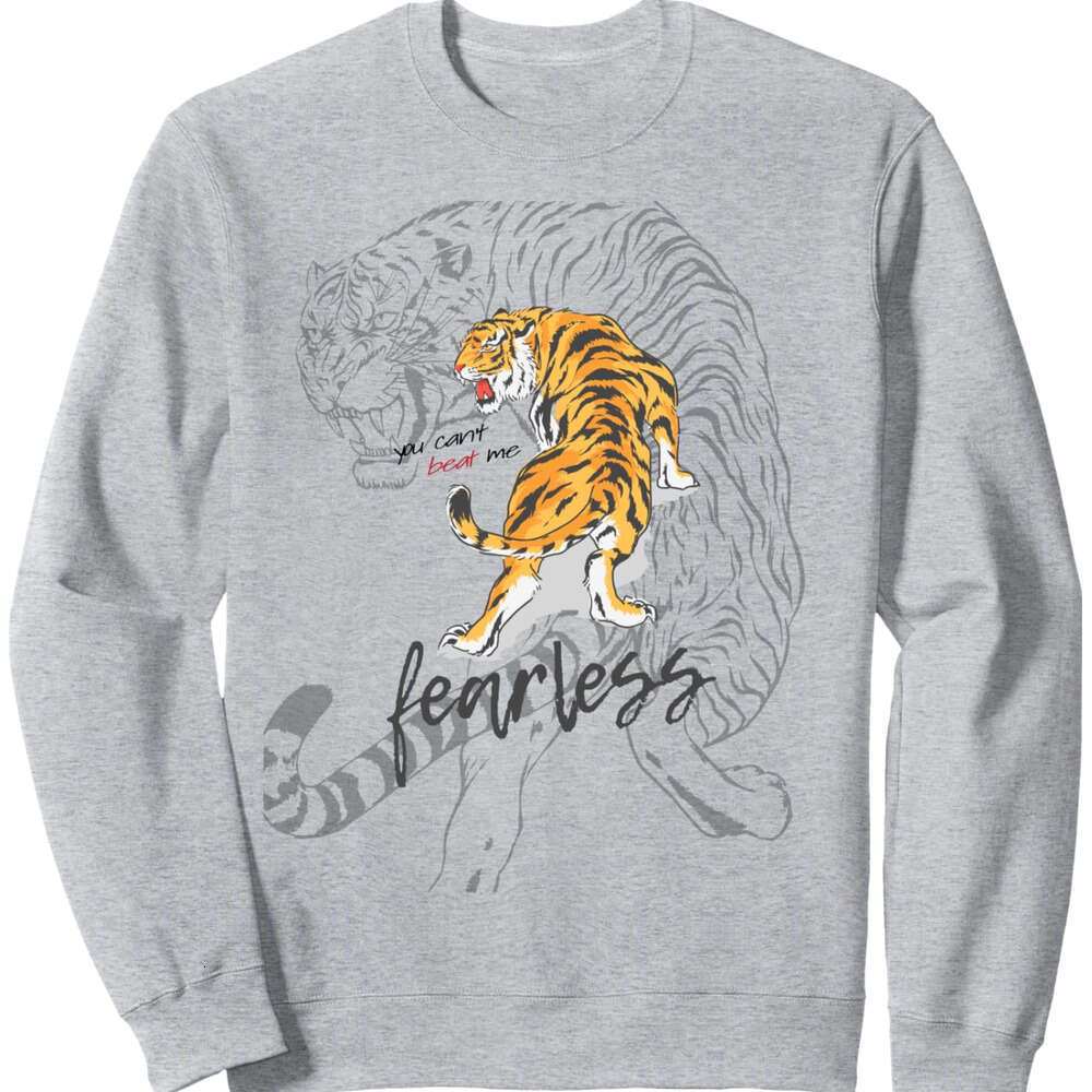 Long Sleeve Shirts for Men sweatshirt Yout Beat Me Fearless Style Tokyo Asia Japanese Tiger Sweatshirt Tee Streetwear Casual tops clothes