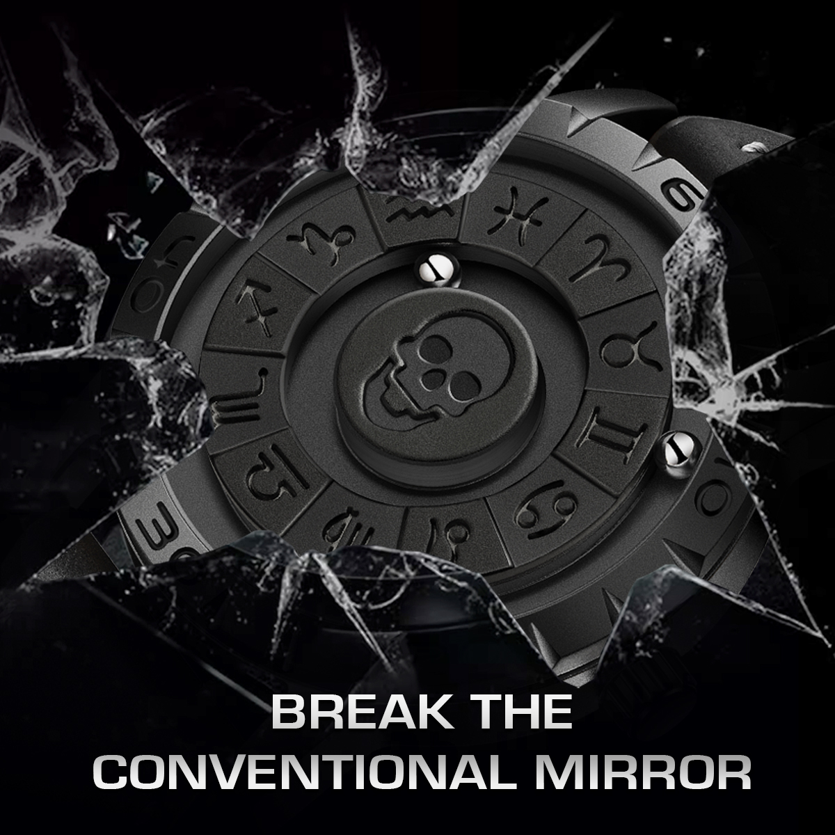 LIGE brand magnetic ball suspension cool men's watch black technology sense creative personalized waterproof fashion watch