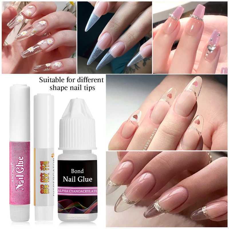1/2/3g Bond Nail Glue Fast-Dry Adhesive Acrylic Art False Tips 3D Decoration Nail Tips Nail Rhinestone Glue Adhesive ToolsM240814