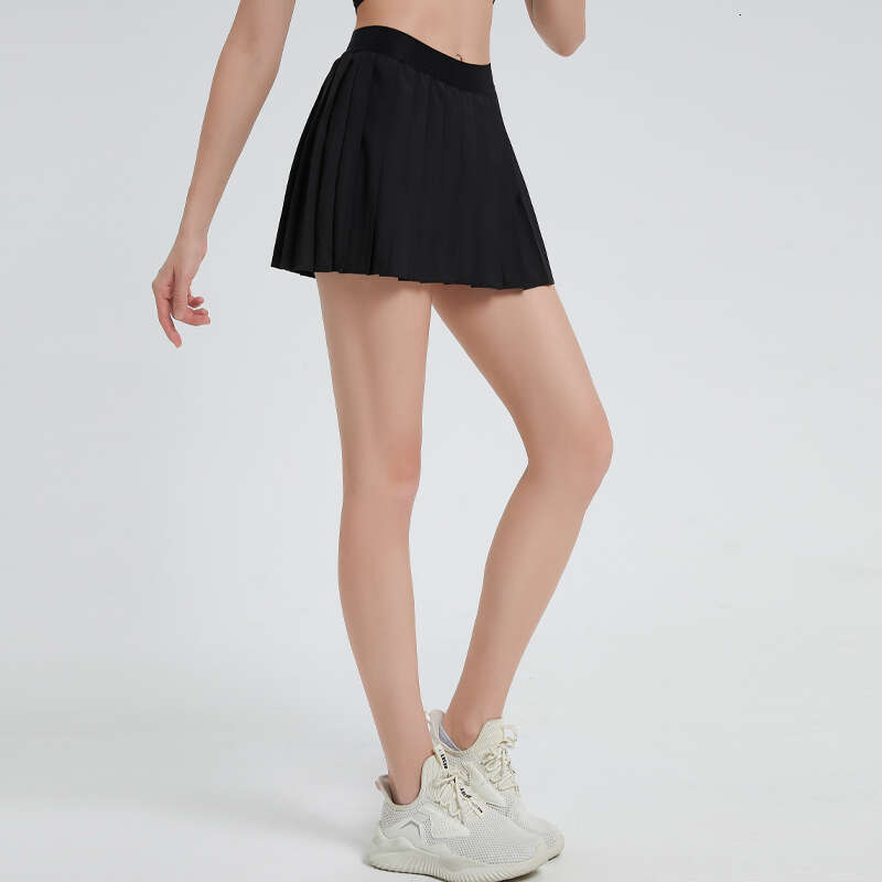 color Solid Black or white Pleated Tennis Women Female Athletic Golf Sports Skirts for Running Casual Spts f
