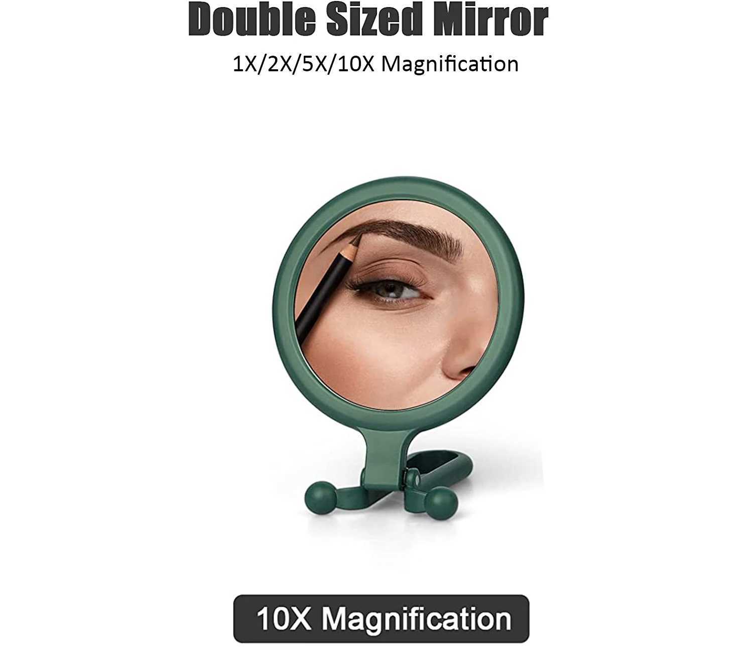 2/5/10x magnifying glass double-sided magnifying glass ultra transparent makeup mirror compact and portable travel hand mirror W240813