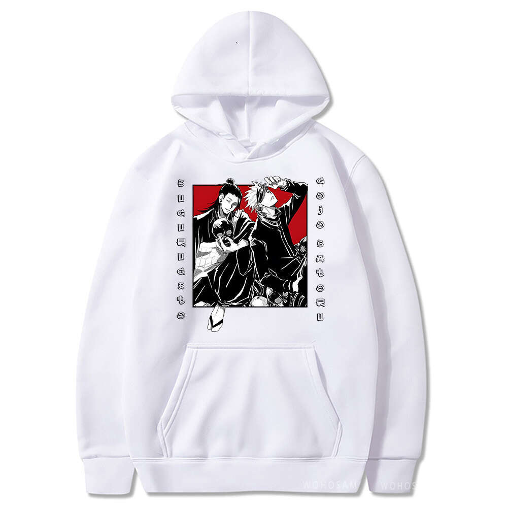 Jujutsu Anime Kaisen Satoru Gojo Hoodies Cool Manga Men Women Street Hoody Autumn Winter Patchwork Plus Size Hooded Sweatshirts