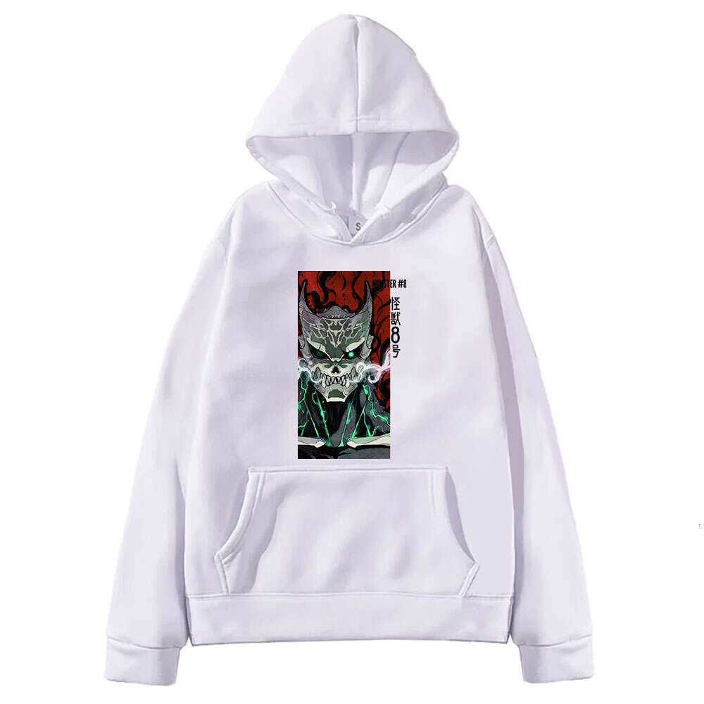 Manga Kaiju No.8 Print Sweatshirt Fall Long Sleeve Fleece Soft Hoodies Haruku Oversized Anime Printed Streetwear Clothing ed