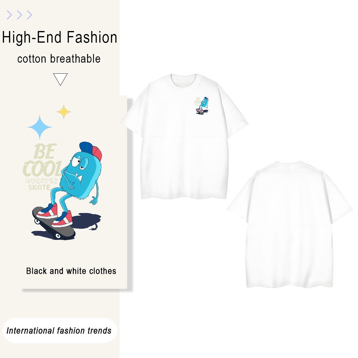 Man T Shirts 230g 100% Cotton America Beach Breathable Crew Neck Plus Size Cartoon Mens Tshirts New TOP Quality Tops Tees