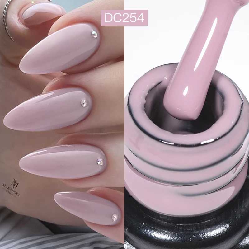 Mtssii 7ml Nude Rubber Base Gel Nail Polish Purple Pink White Color Glitter Semi Permanent Soak Off UV LED Nails Gel VarnishM240814