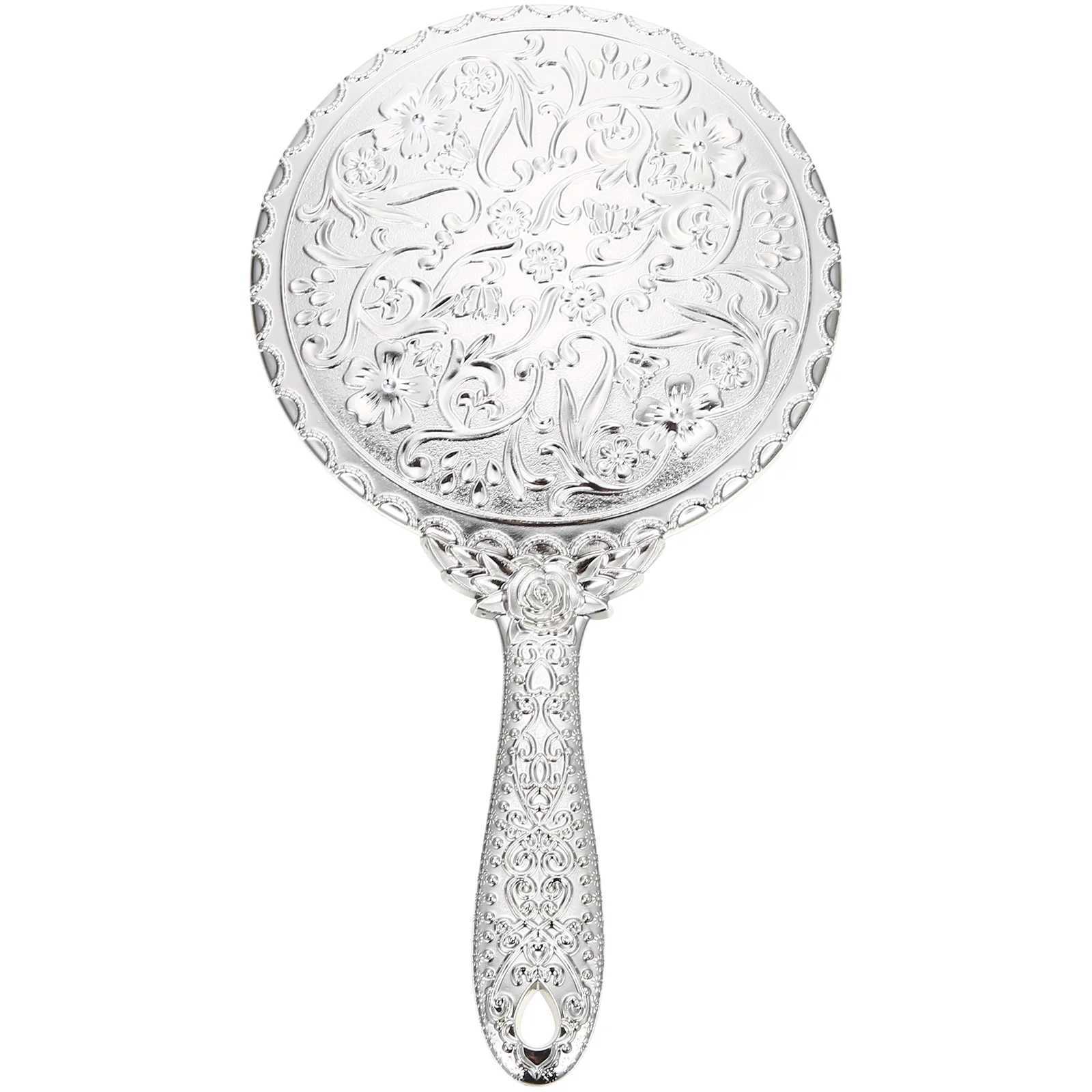 Mirror with handheld travel handheld beauty portable makeup vintage small cosmetics W240813