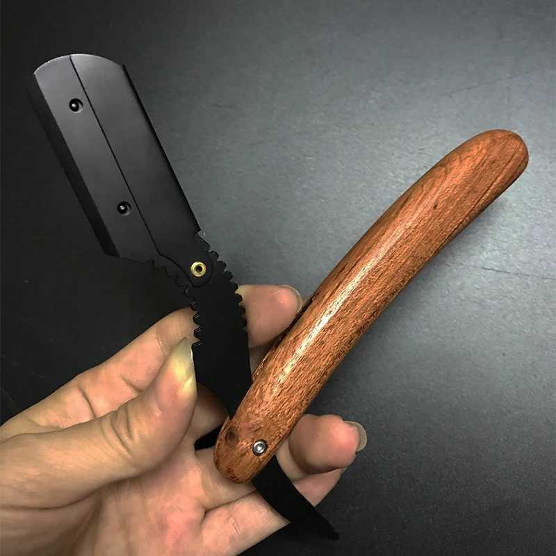 Men Professional Manual Shaver Straight Edge Stainless Steel Barber Razor Folding Shaving Shave Beard CutterM240814