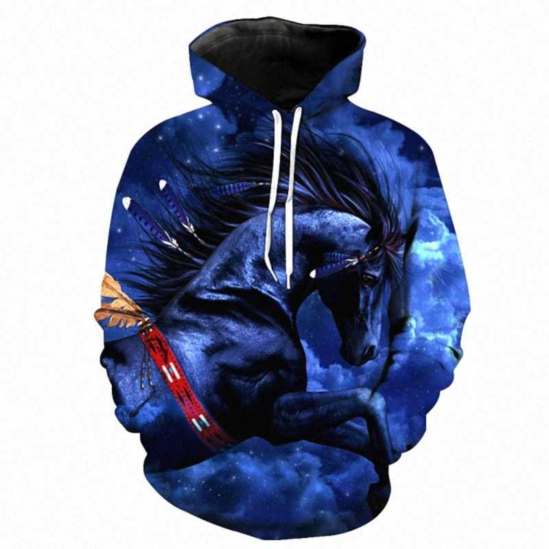 Hoodies 3d Print Animal Rrun Quickly Horse Sweatshirts Boys Girls Unisex Hooded Fashion Sweatshirts kids Long Sleeve Hoodie CoatY240814