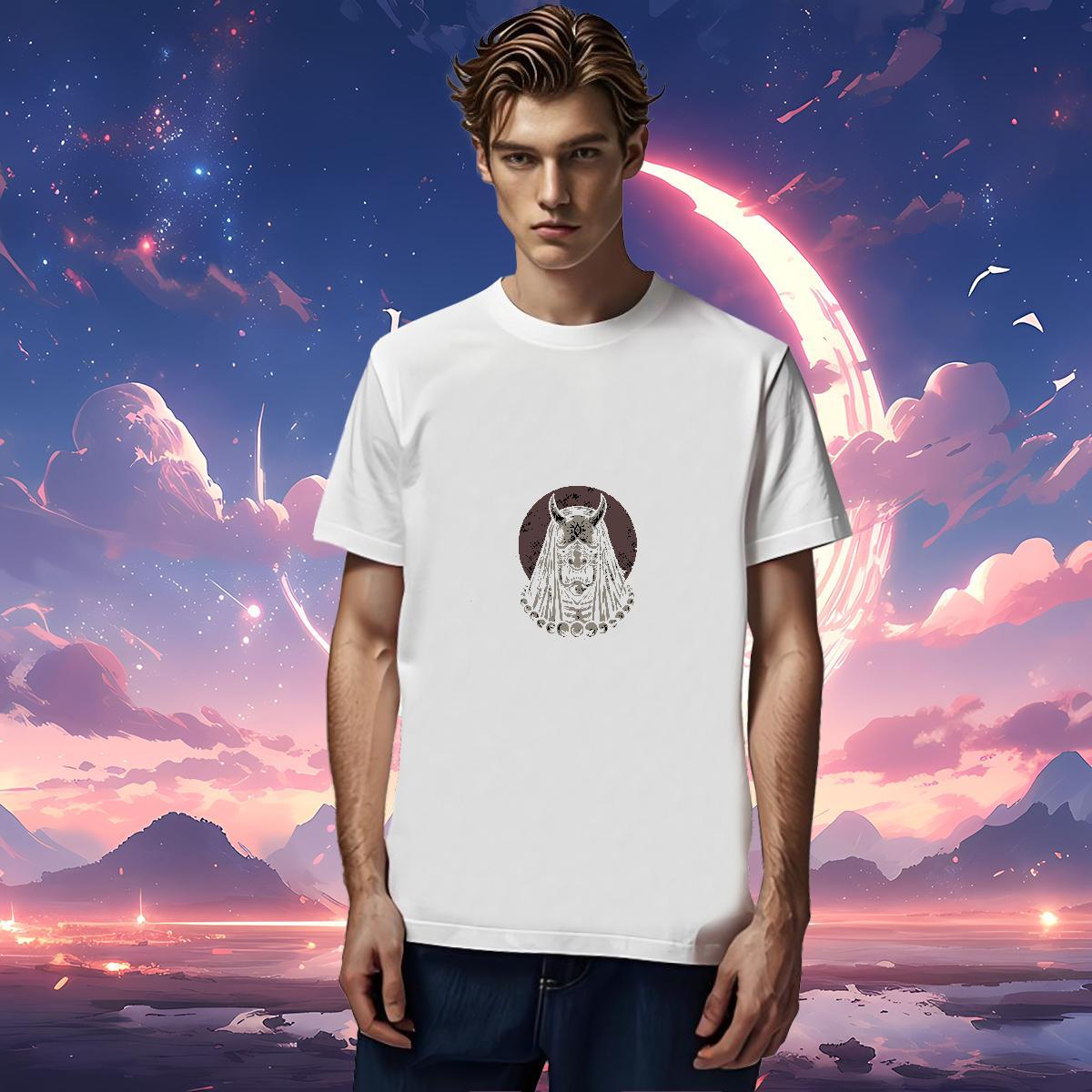 T shirt 230g 100% Cotton icon High Street Hip Hop Breathable Crew Neck Oversized Men Tshirts 2024 Loose Tee Shirt