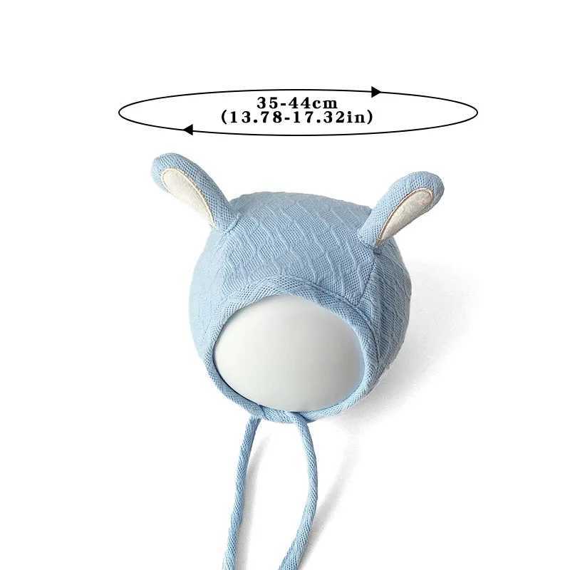 Cute Rabbit Ear Baby Hats Autumn Winter Soft Cotton Infant Ear Protection for Boy Girl Sold Color Kids Warm Beanies Bonnet HatsXJ241210