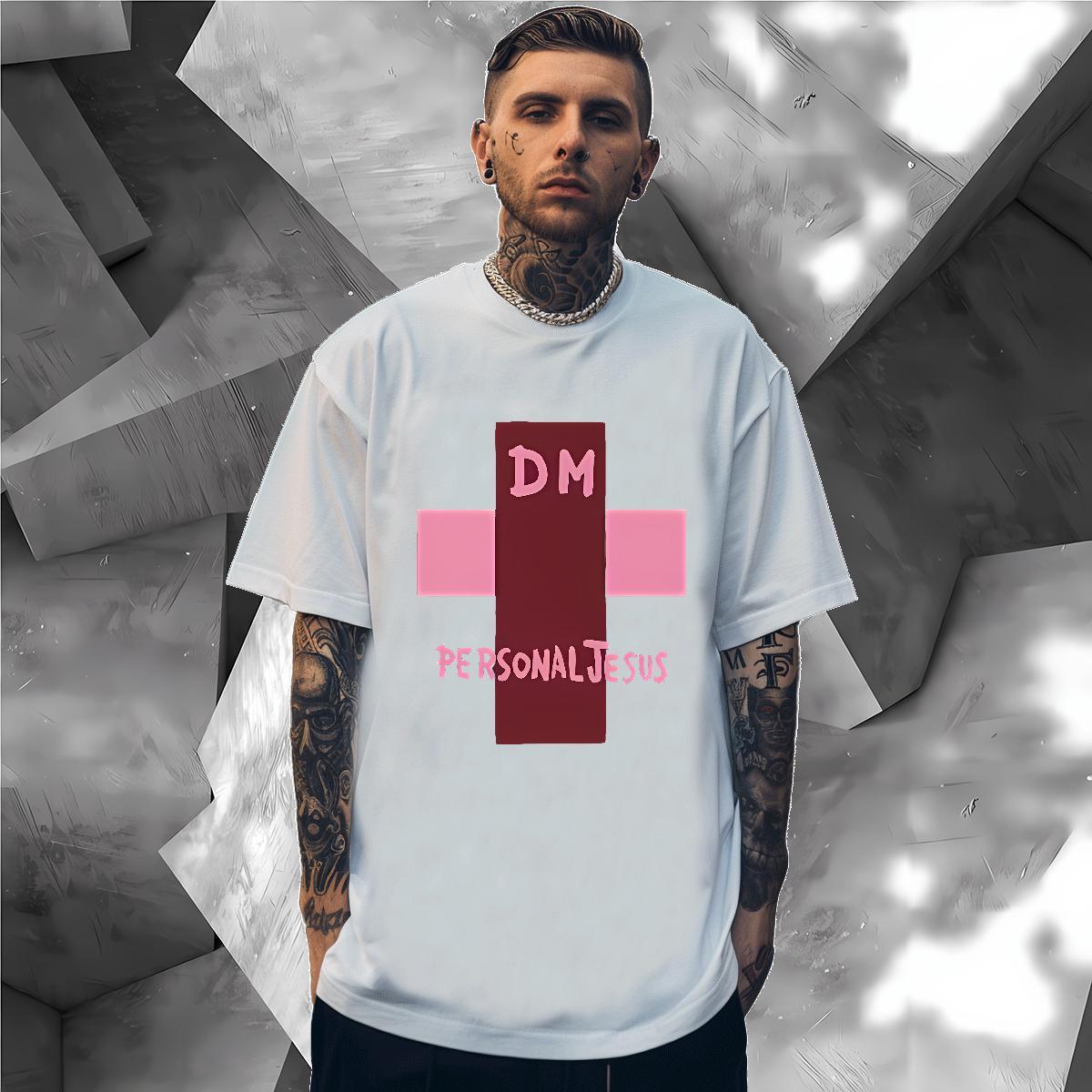 T-Shirts for Men 100% Cotton 230g icon Anime Printing Street Crew Neck DIY Printed Men Clothes T-Shirt Custom Popular Polos