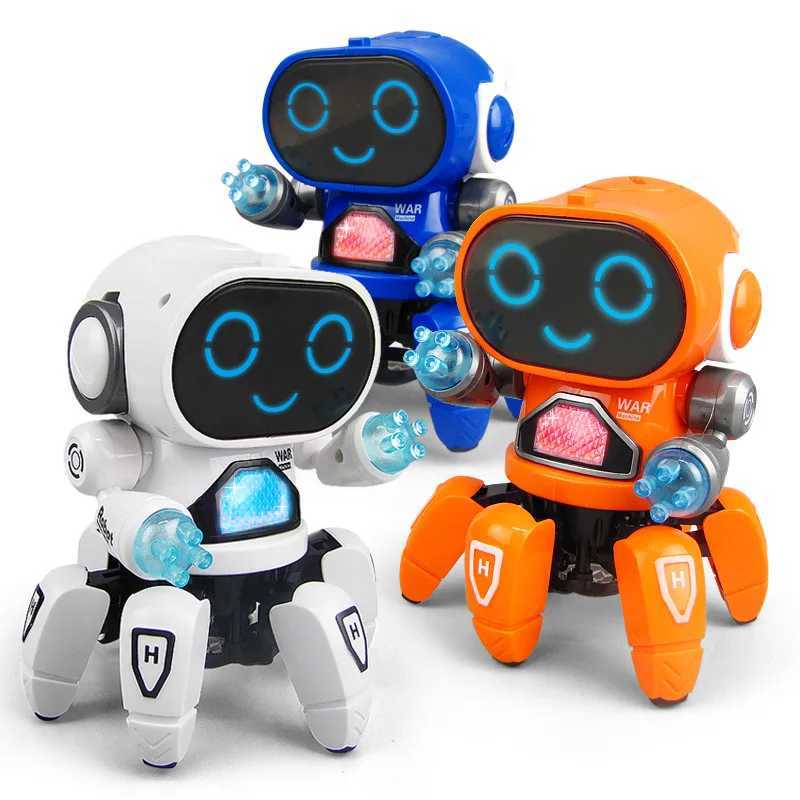 Dancing Six-claw Fish Robot Electronic toy Pet Funny Walking With Music Lightd Interaction Toys for Kids Boys Birthday Gifts Y240814