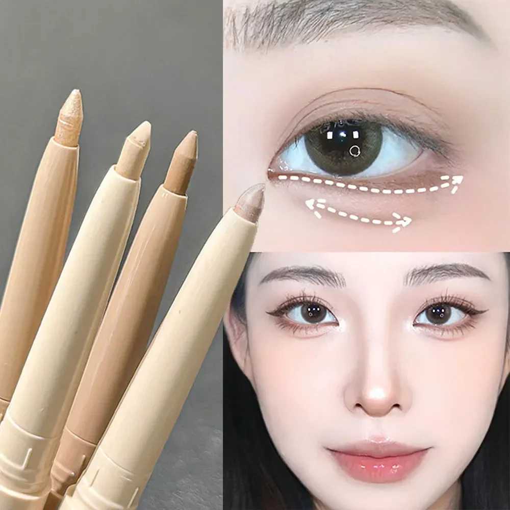 Matte Brightening Lying silkworm Shadow Pen Dual-use Eyeliner Gel Pen Beige Skin Tone Concealer Pen Smooth Contour Eye Shadow Y240813