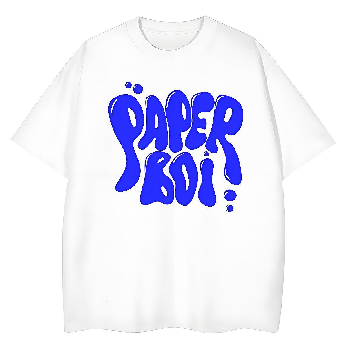 Wholesale Men Tees Street 230g Cotton Customized Print Breathable Short Sleeve letter Mens T Shirts Fashion Top Tees