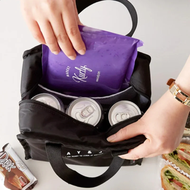 Lunch Bag Office Worker Bring Meals Thermal Pouch Child Picnic Beverage Snack Fruit Keep Fresh Handbags Food Bags 240813