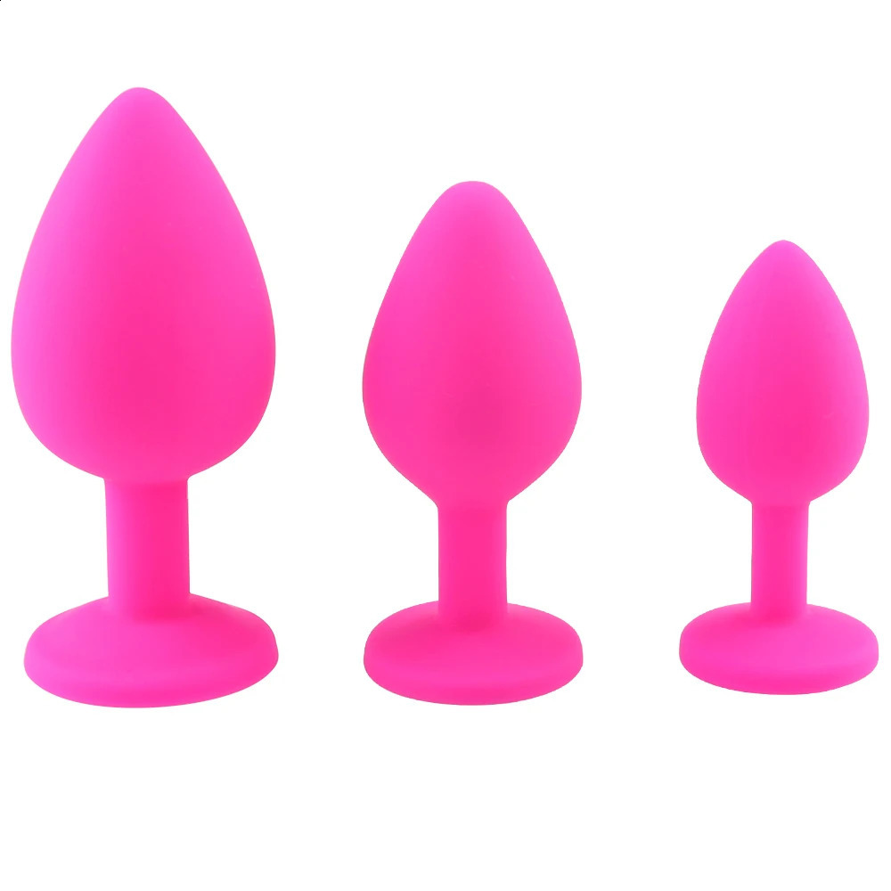 SML 100%Silicone Butt Plug Anal Plugs Unisex Sex Stopper 3 Different Size Adult Toys for MenWomen Anal Trainer For Couples SM 240914