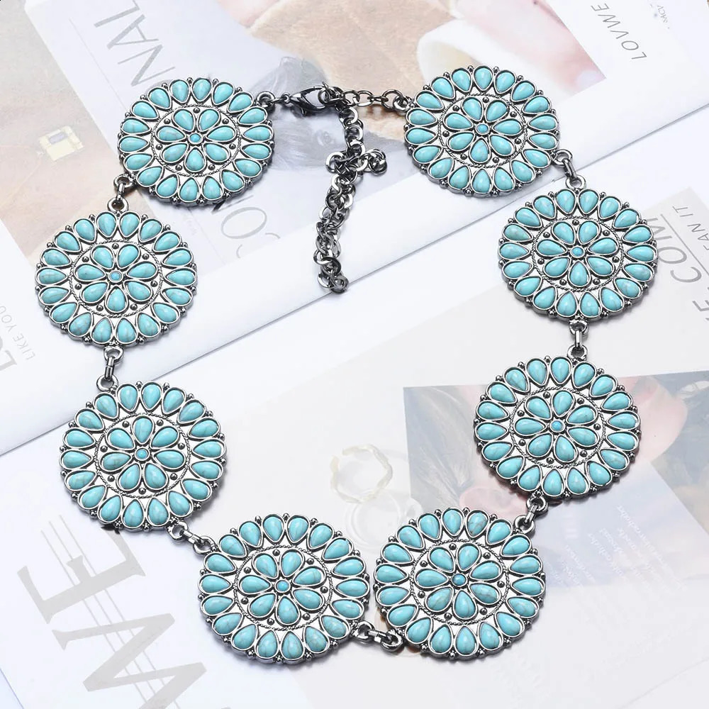 2024 Indian Ethnic Statement Large Collar Choker Necklace Women Bohemian Maxi y Vintage Big Bib Jewelry 240813