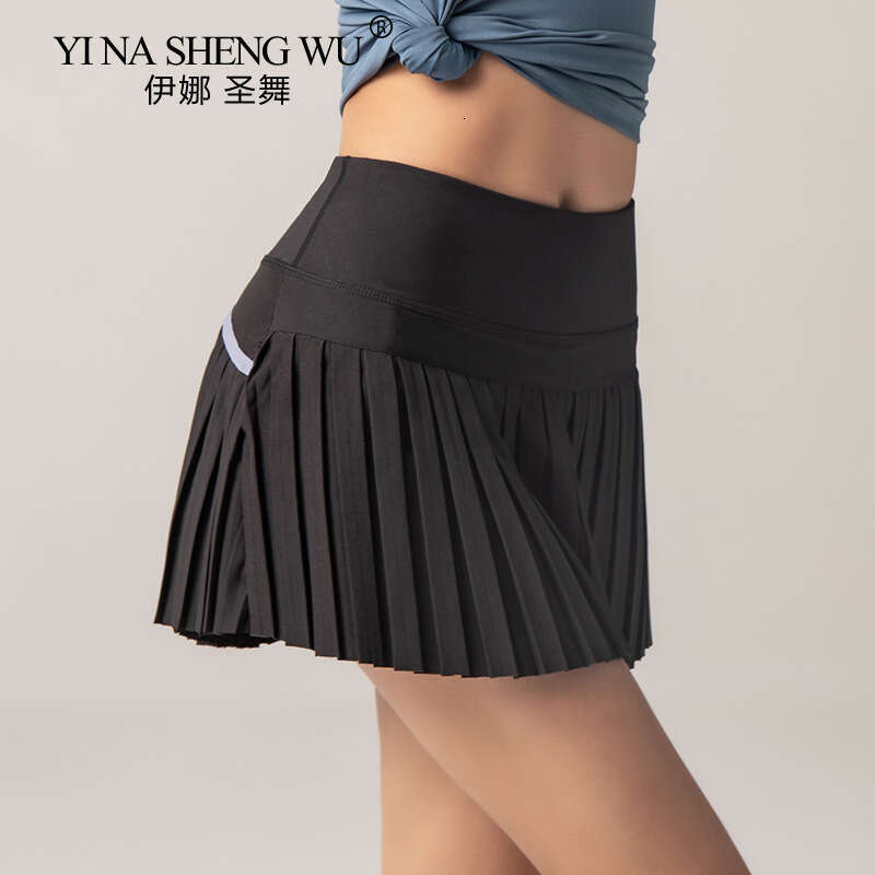 Women Sports Tennis Skirts Fiess Shorts High Waist Athletic Running Quick Dry Sport Skort Pocket Short Skirt New