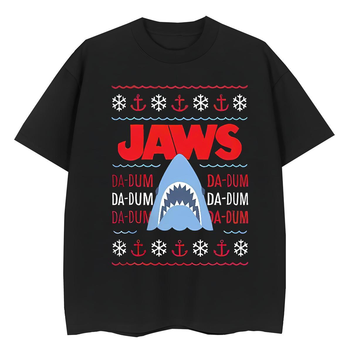 TOP Quality T Shirts Men shark Breathable Short Sleeve Daily Outfit Skull 100% Cotton 230g Men Tops Tees Fashion Casual Top Tees
