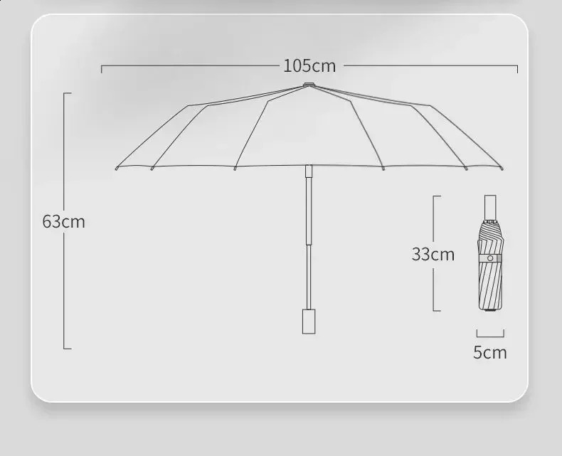 Use this fully automatic 24 bone umbrella to maintain protection in any weather available multiple colors w240813