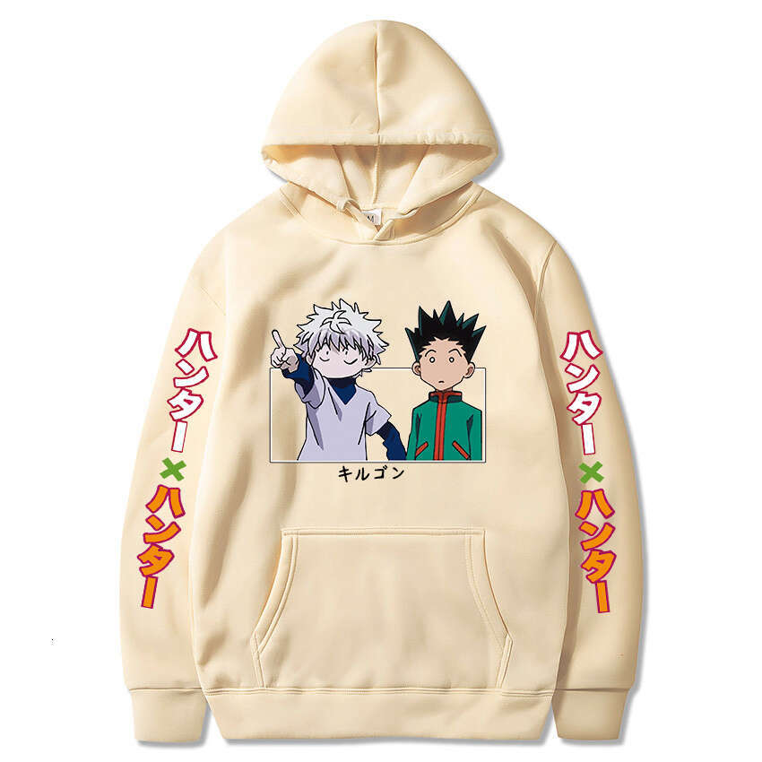 Hunter X Japan Anime Men Women Hoodies Haruku Gon Killua Print Plus Size Sweatshirt Unisex Autumn Winter Streetwear