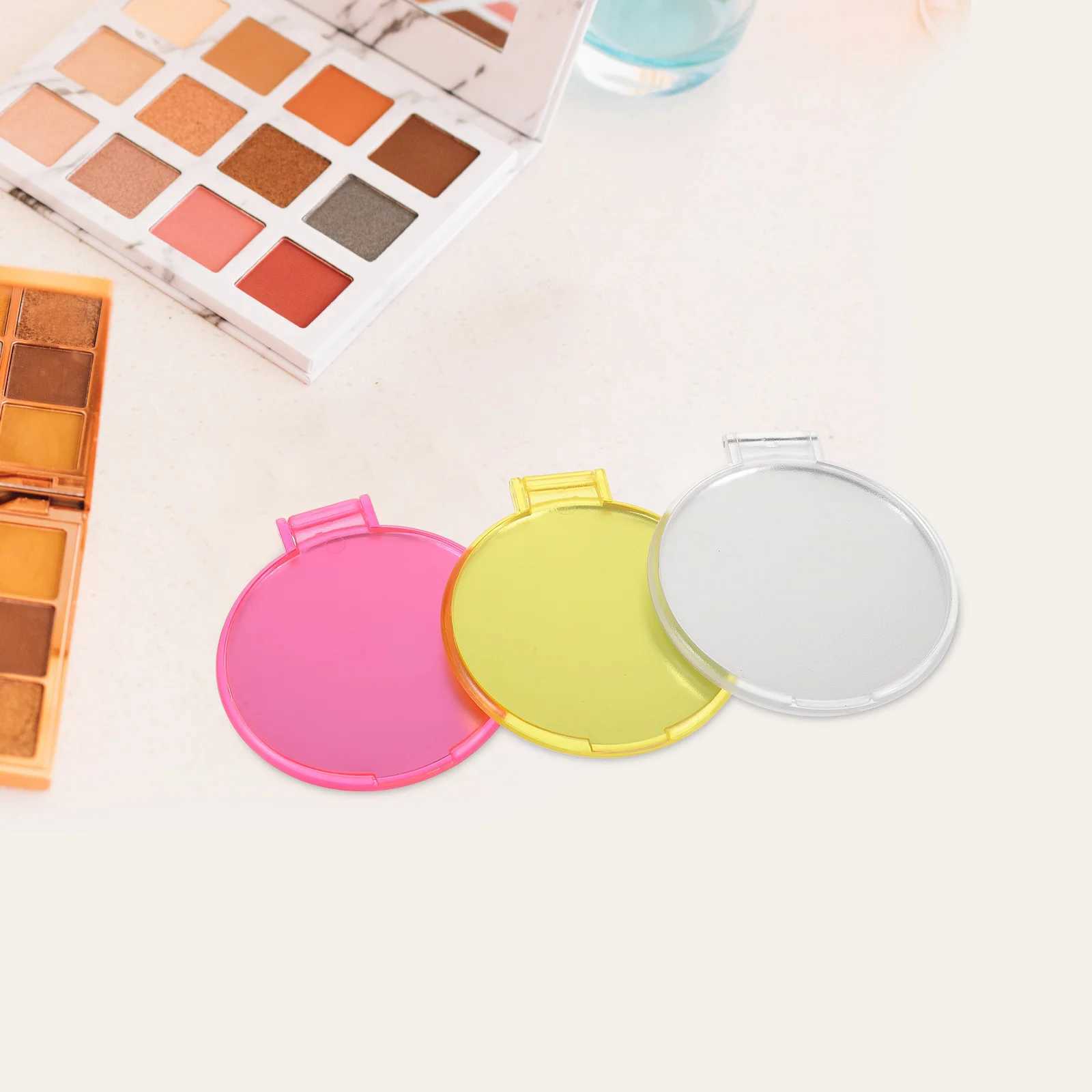 12 piece makeup mirror compact circular mirror small pocket wallet mirror loose 2 4-inch handheld folding mirror W240813