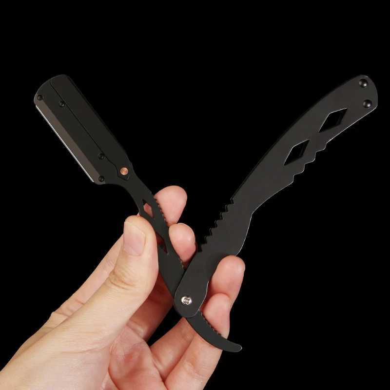 New Straight Edge Barber Razor Stable Haircut Beard Stainless Steel Shaving Tool Manual Depilation Razor Hairdresser TrimmingM240814