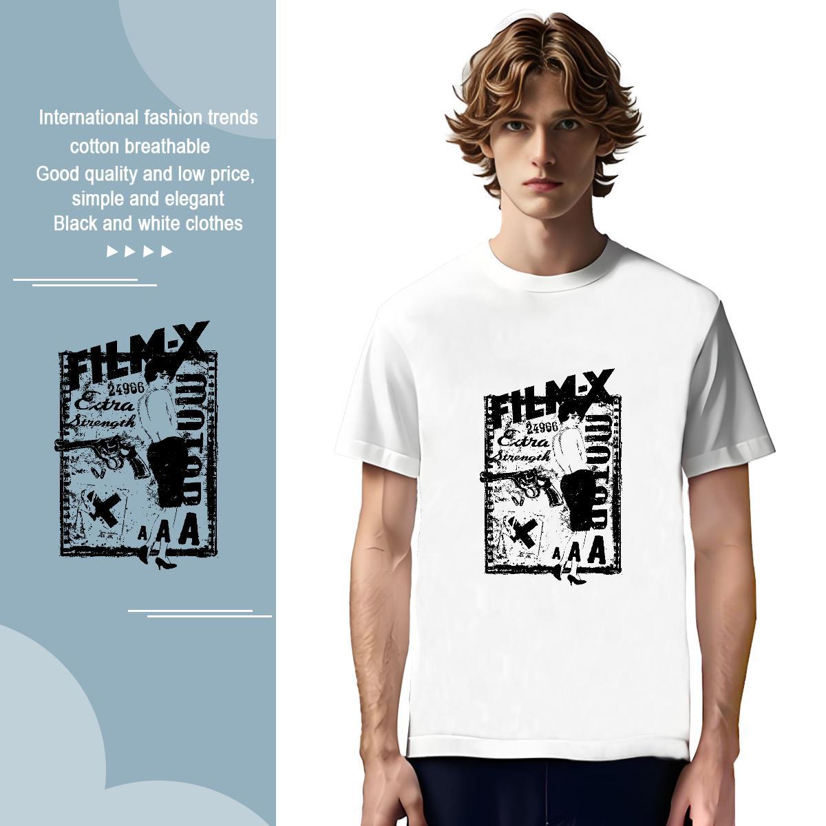 Brand person T Shirt For Man Home Outdoor Couples T Shirts 100% Cotton 230g 2024 Summer Round Neck Short Sleeve Custom Print Plus Size Clothes