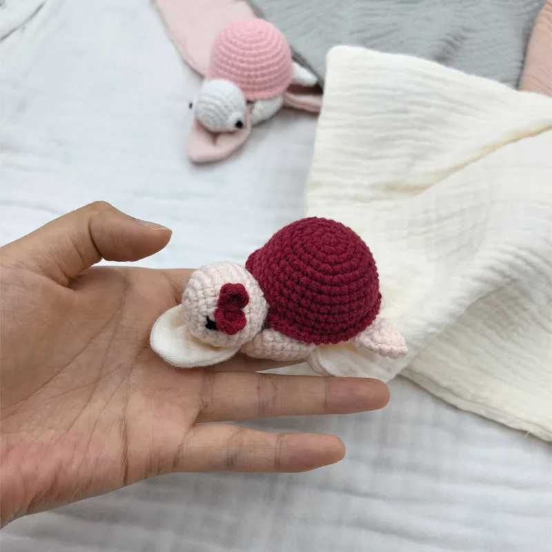 Bibs Burp Cloths Baby Sleeping Toy Soother Towel Bib Animal Sea Turtle Doll Infants Soft Comfort Bib Wooden Teether Ring Baby Security BlanketL4812