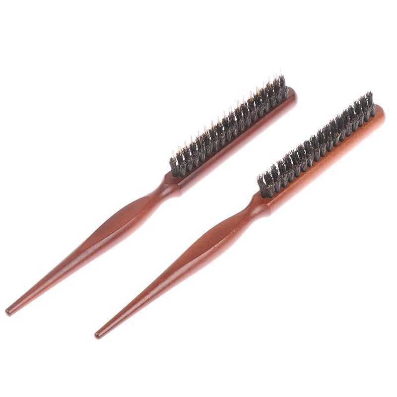 Professional salon teasing hair brush extension hair styling tool DIY brush wooden brush fine line comb hair brush W240813