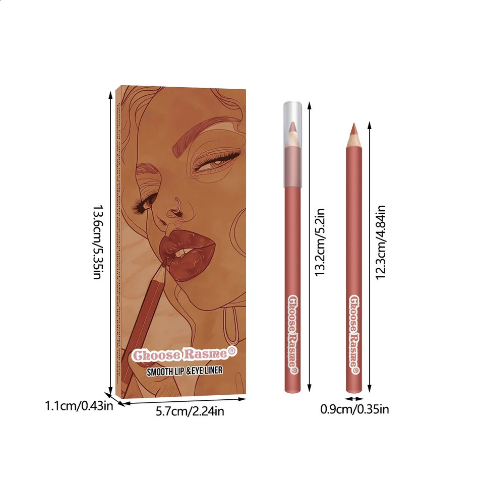 6pcs Lip Liner Pen 6 Colors Waterproof And Sweat-proof Not Easy To Fade Non-stick Cup Nude Lipstick Pencil SET 240814