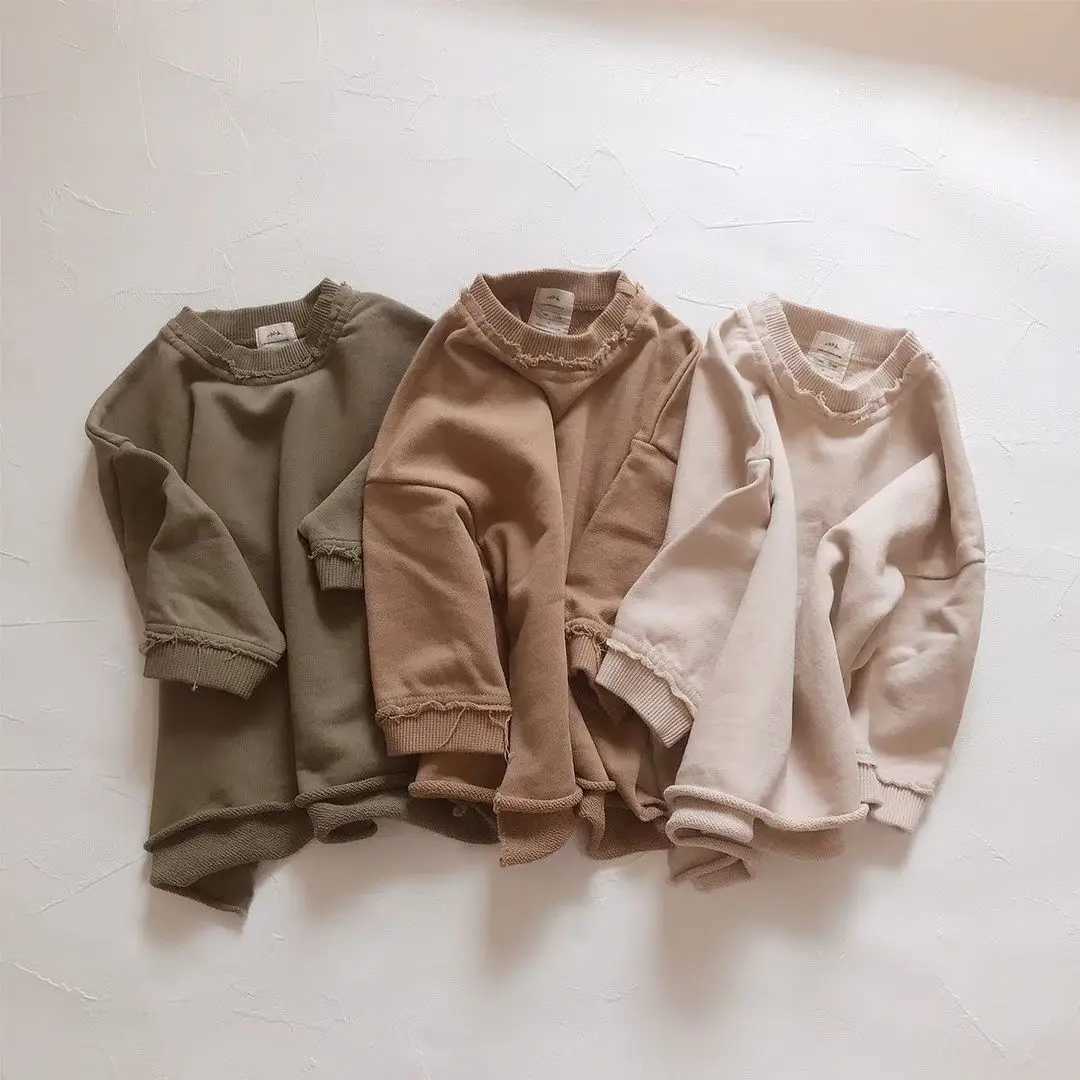 Spring New Sweatshirt Loose Fashion Long Sleeved Tops O-neck Children Baby Casual Hoodies Boys Clothing Toddler Sweater BlousesY240814