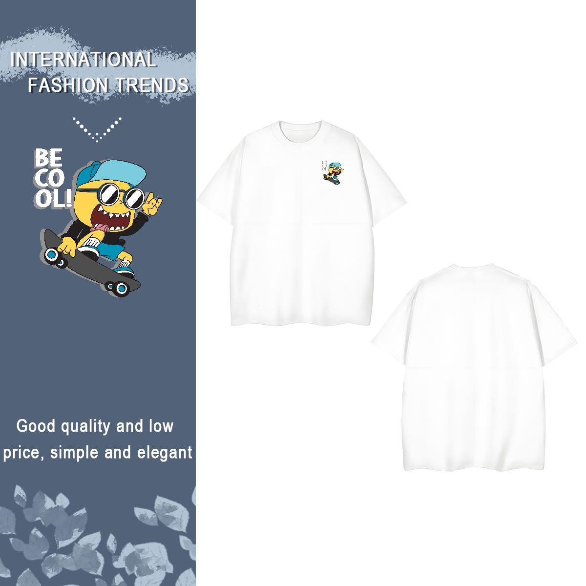 Men T Shirts 230g Cotton USA Street Breathable Short Sleeve Custom Print Oversized Men Tees DIY Classic Clothes