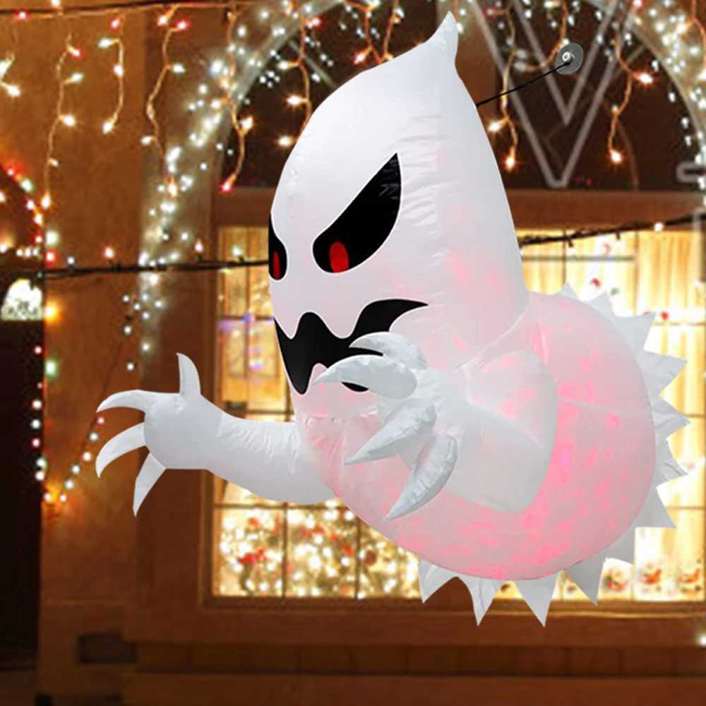 Party Decoration Halloween Window Ghost Outdoor Inflatable Horror Crash LED Light Ghost Party Outdoor Courtyard Garden Lawn Decoration T240813