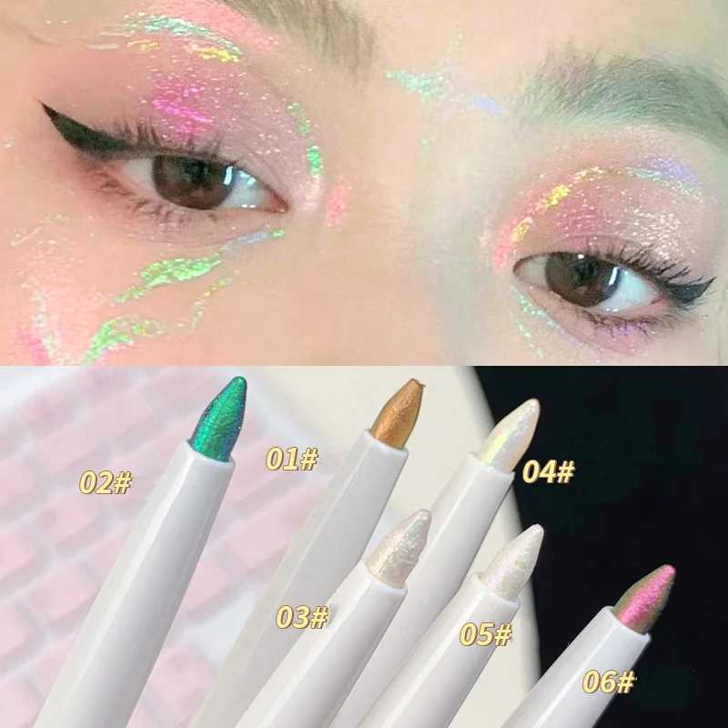 Aurora Multi Chrome Gel Eyeliner Pen High Pigmented Chameleon Galaxy Metallic Glitter Eyeshadow Eyes Make Up Shimmer Highlighter Y240813