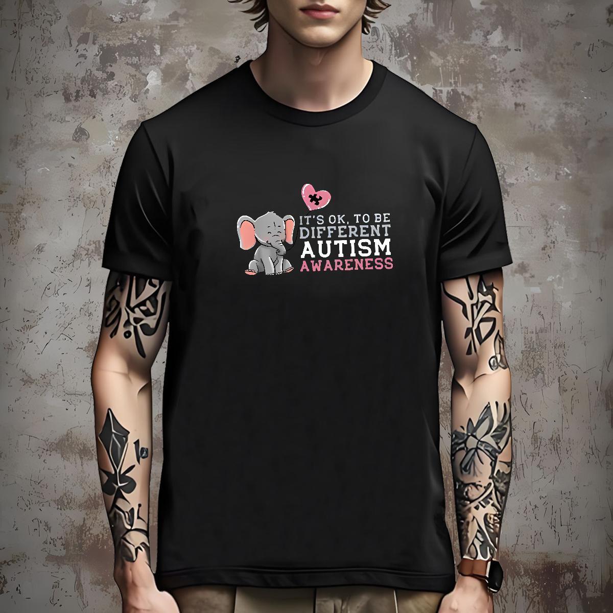 Loose Fit T shirt Elephant Short Sleeve O-Neck Casual Custom Printing 100% Cotton 230g Couples T Shirts Wholesale Tops Shirt