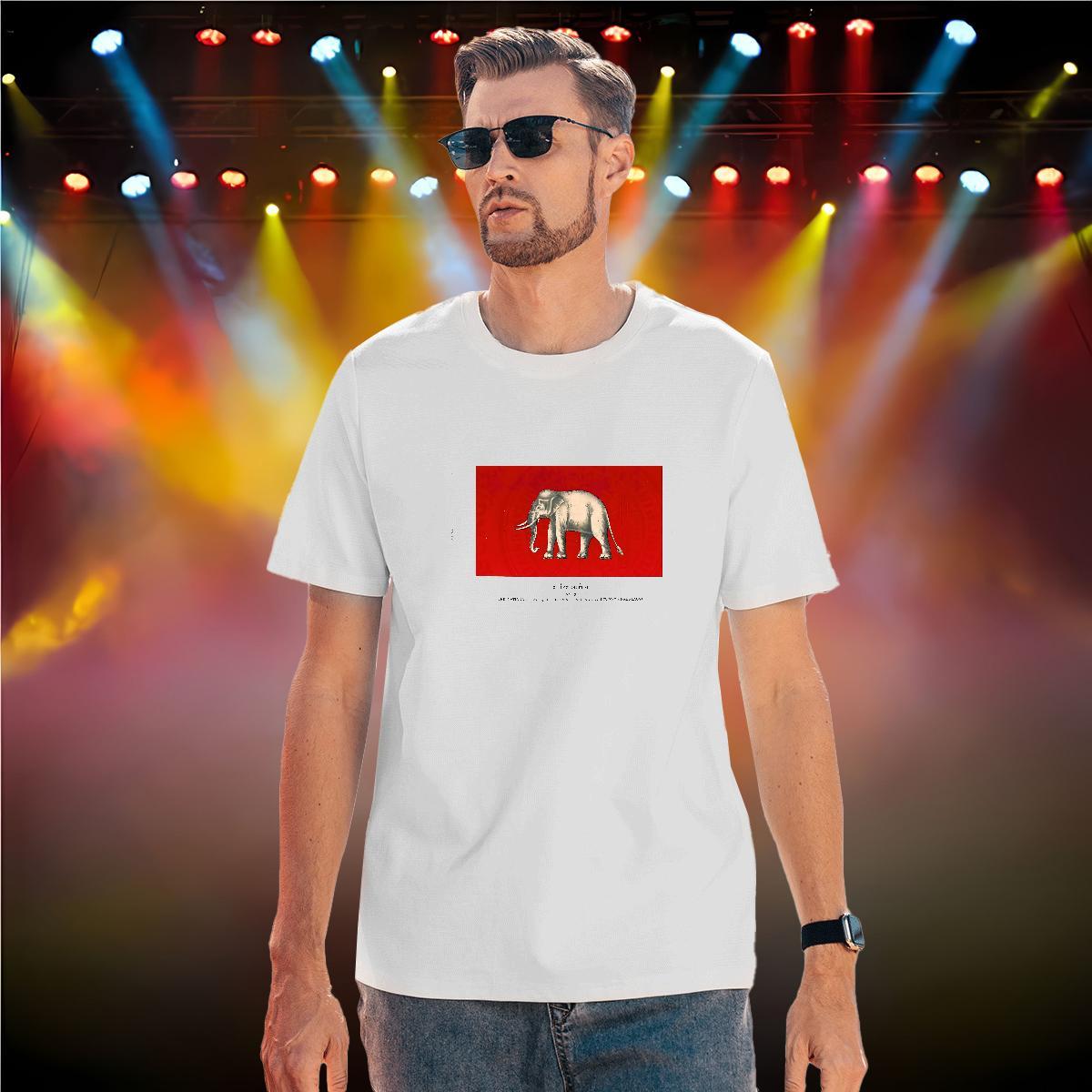 Cool Design Mens T Shirts elephant O Neck Short Sleeves Street Casual Custom Print Plus Size 230g Pure Cotton Men Clothes T-Shirt 2024 Designer Tees S